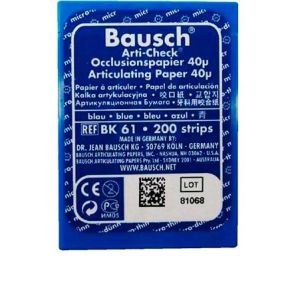 Артикуляционная бумага BK 61, 40 мкм, 200 листов, синяя Bausch