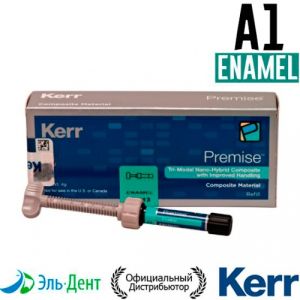 Premise Enamel A1, шприц (4гр.), наногибридный композитный материал, Kerr