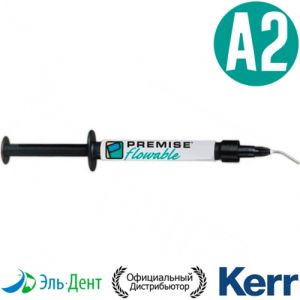 Premise Flowable A2, шприц (1.7мл+10 насадок), текучий композитный материал, 33722, Kerr