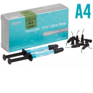 Herculite XRV Ultra Flow цв.A4 (2шпр.х2г, насадки-20шт.), 35411, Kerr