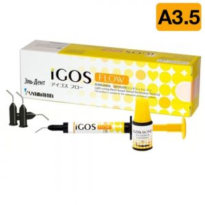 iGOS Flow Набор - цвет A3.5 (1 шпр.-2,6 г) цирконосодержащий жидкотекучий композит + iGOS-Bond 5мл 1шт, YAMAKIN