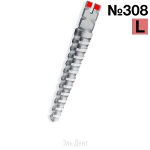 Штифты Unimetric №308/L (0,8 мм) красные 25 шт., Maillefer