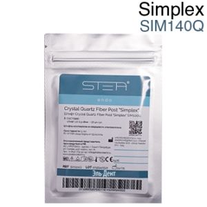 Штифты стекловолоконные, кварцевые Crystal Quartz Fiber Post "Simplex" цилидроконические 1,4-0,5-18мм. (10шт.) SIM140Q. STEA