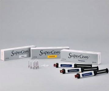 SuperCem Прозрачный (1 картридж 5мл, 10 смесительных наконечников, 10 канюль)/DentKist