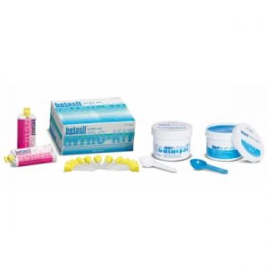 Betasil Putty А60 набор А-силиконовая слепочная масса 2х300 мл база, 2х50 мл корригирующий слой, насадки, Mueller-Omicron
