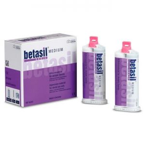 Betasil vario medium-корригирующий слой (2х50мл, 12 насадок), А-силиконовая слепочная масса, Mueller-Omicron