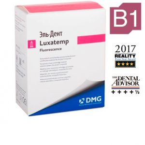 Luxatemp Fluorescence B1 (1 картридж 50мл (76г)+15 насадок) самополимеризующийся композит 110588, DMG