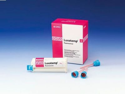 Luxatemp Fluorescence B1 (1 картридж 50мл (76г)+15 насадок) самополимеризующийся композит 110588, DMG
