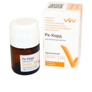 Нить ретракционная Ре-Корд №3 толстая, пропитка AL (2,8м), ВладМиВа