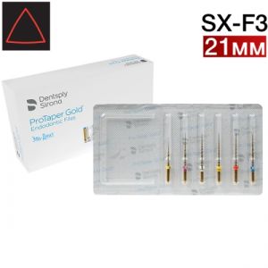 PROTAPER GOLD ASSORT SX-F3 21MM (Стерильные), 6шт. Maillefer