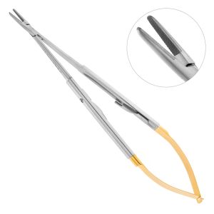 Иглодержатель, Micro-Nadelhalter TC прямой, 18 см